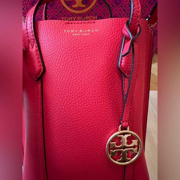 **SOLD** Tory Burch Red Perry Mini Tote Crossbody - Picture 5 of 14